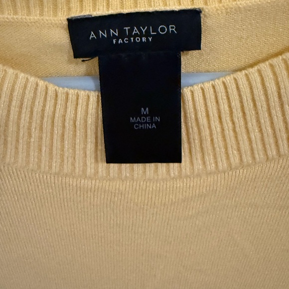 Ann Taylor Sunny Yellow Crew Neck Sweater - Picture 2 of 3